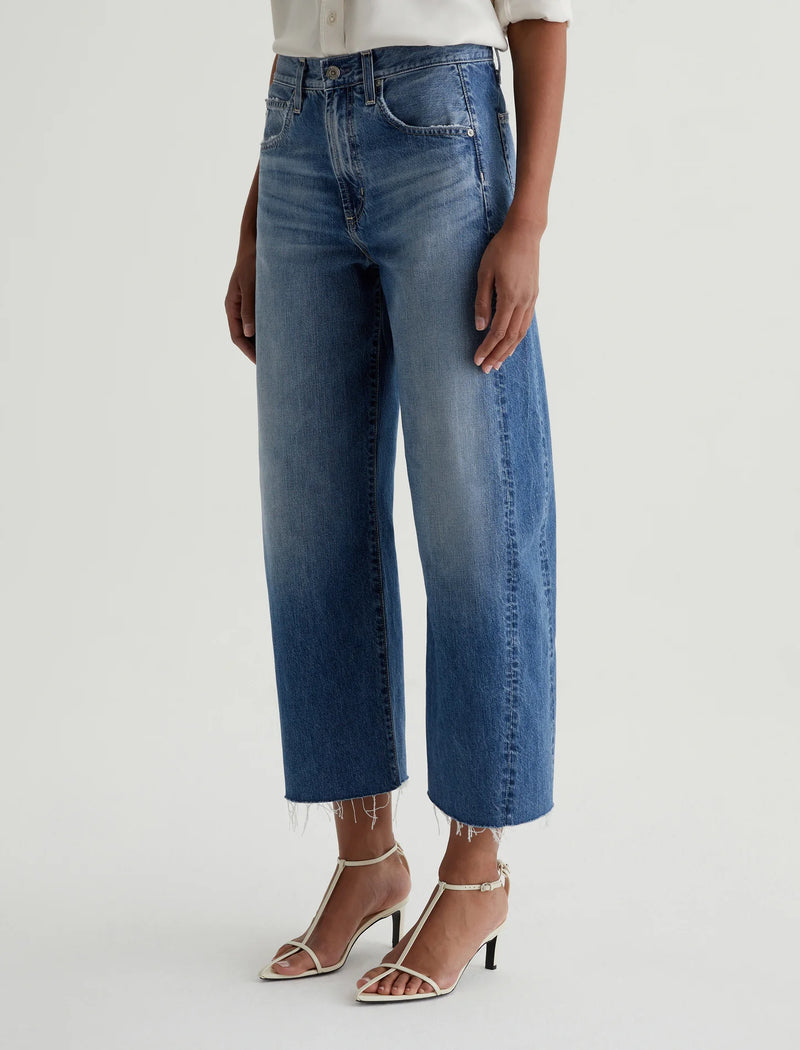 Hattie High-Rise Barrel Crop in Gemini Jeans-AG Jeans-Tocca Finita