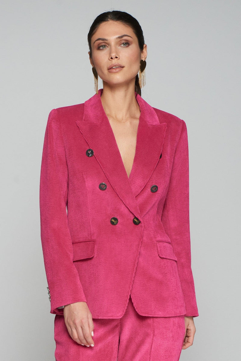 Ingrid Cherry Corduroy Blazer-Vilagallo-Tocca Finita