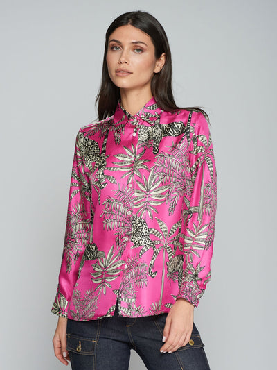 Irina Shirt In Jungle Pink-Vilagallo-Tocca Finita