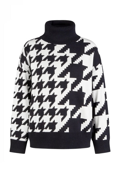 Jacquard Sweater In Houndstooth-Marc Aurel-Tocca Finita