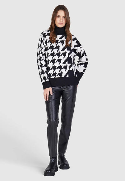 Jacquard Sweater In Houndstooth-Marc Aurel-Tocca Finita