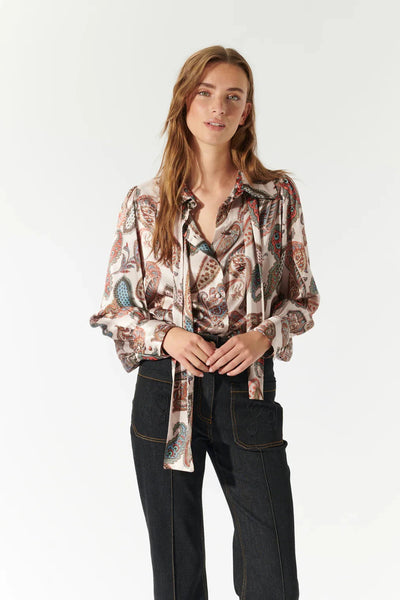 Jamina Dea Blouse in Fortunio Rosewood-Dea Kudibal-Tocca Finita