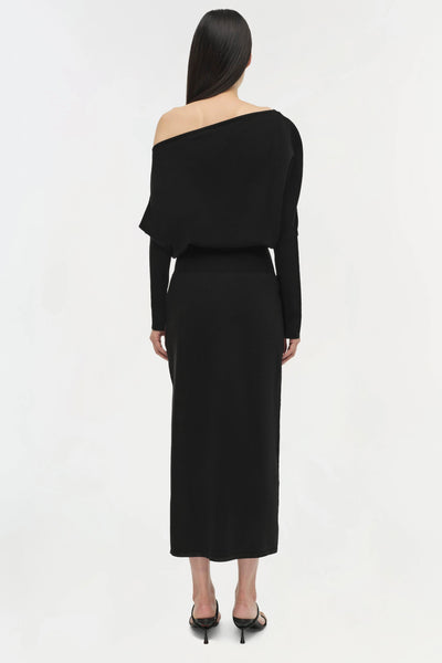 Janese Off The Shoulder Dress In Black-SIMKHAI-Tocca Finita