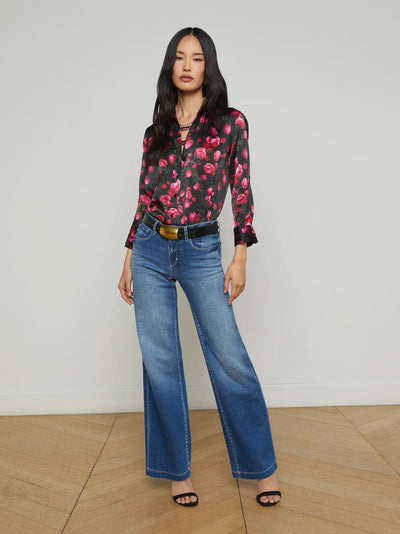 Joanne L/R Wide Leg Denim Palermo-L'Agence-Tocca Finita