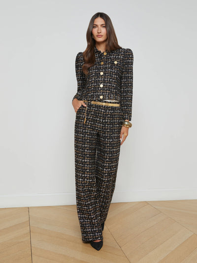 Kasey Jacket In Black/Gold Tweed-L'Agence-Tocca Finita