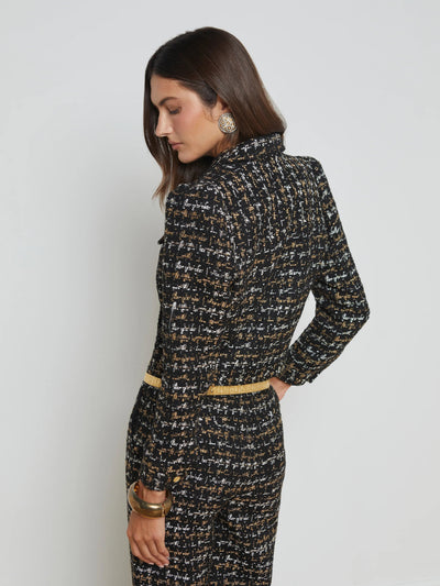 Kasey Jacket In Black/Gold Tweed-L'Agence-Tocca Finita