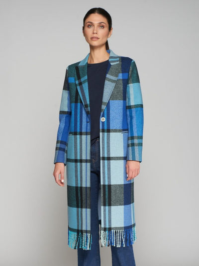 Katherine Blue Blanket Coat-Vilagallo-Tocca Finita