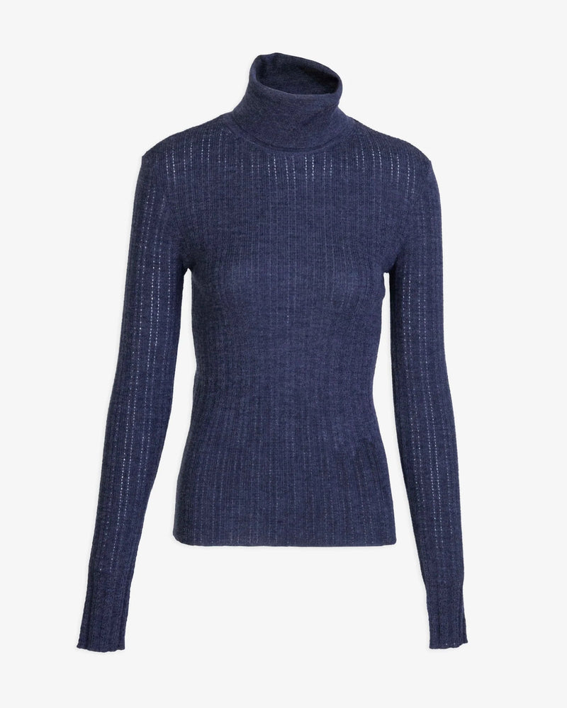 Kayden Turtleneck in Navy-Tanya Taylor-Tocca Finita