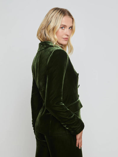 Kenzie DB Blazer In Deep Olive-L'Agence-Tocca Finita