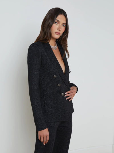 Kenzie Metallic Knit Blazer-L'Agence-Tocca Finita