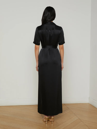 Klement Dress with Tassel Belt Black-L'Agence-Tocca Finita