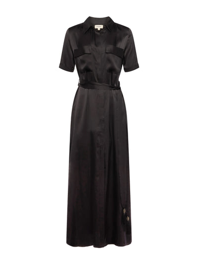 Klement Dress with Tassel Belt Black-L'Agence-Tocca Finita