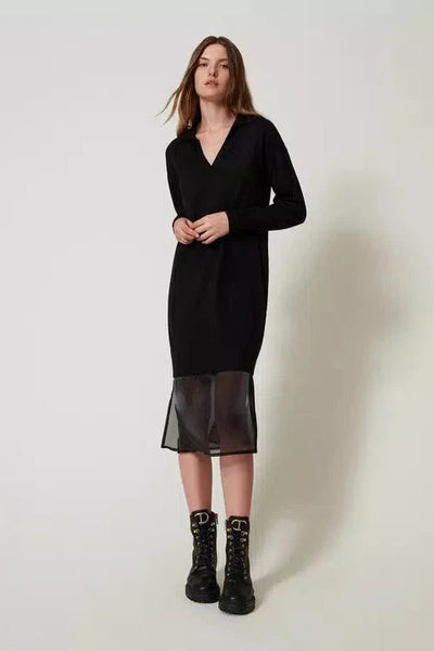 Knit Midi Dress With Slip-Attitude Twinset-Tocca Finita