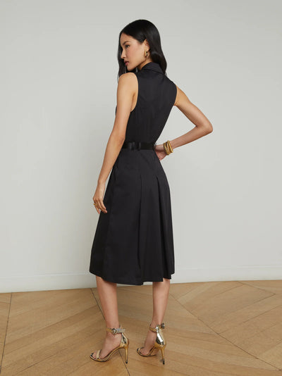 Kylo Belted Shirt Dress In Black