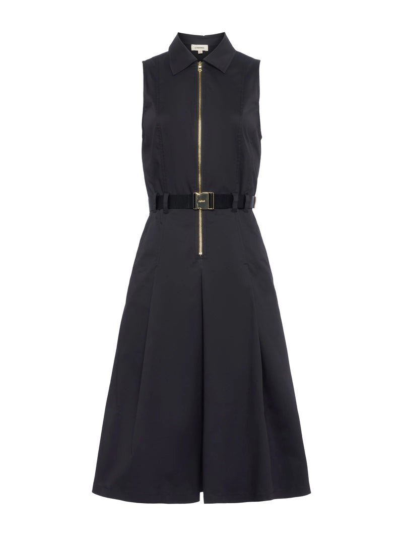 Kylo Belted Shirt Dress In Black-L&