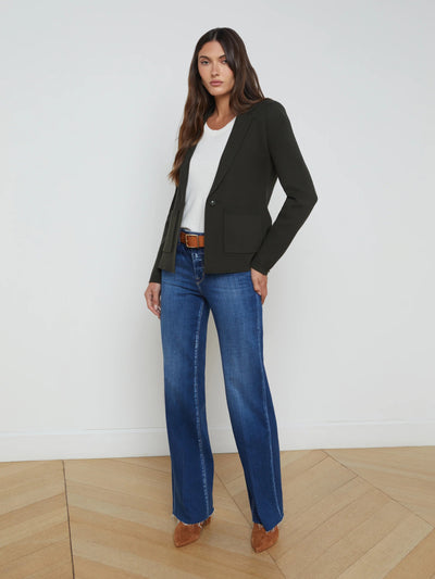 Lacey Knit Blazer In Olive-L'Agence-Tocca Finita