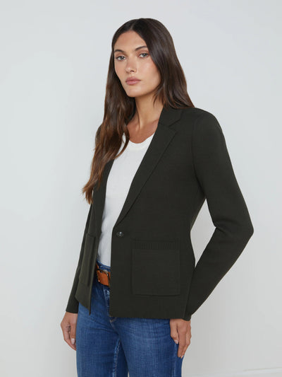 Lacey Knit Blazer In Olive-L'Agence-Tocca Finita