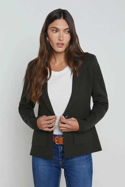 Lacey Knit Blazer In Olive-L'Agence-Tocca Finita