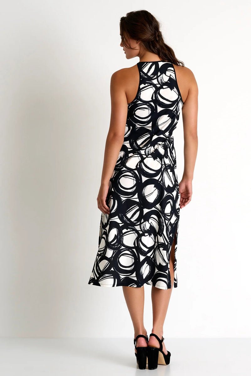 Long Print Dress With High Neck-Shan-Tocca Finita