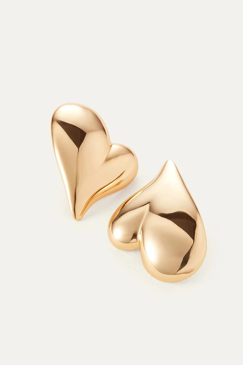 Mega Heart Button Earrings-Jenny Bird-Tocca Finita