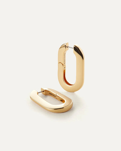 Mega U-Link Earrings Gold-Jenny Bird-Tocca Finita