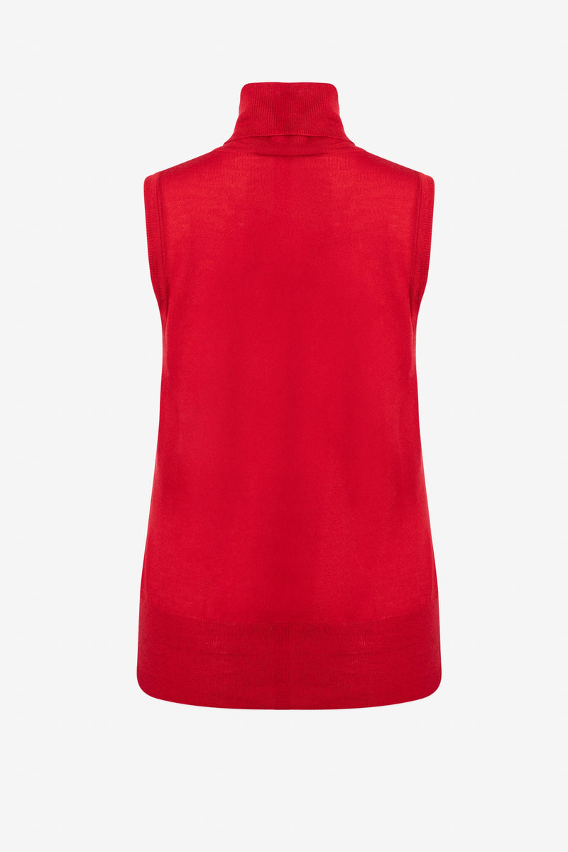 Merino blend sleeveless turtleneck-Iris Setlakwe-Tocca Finita