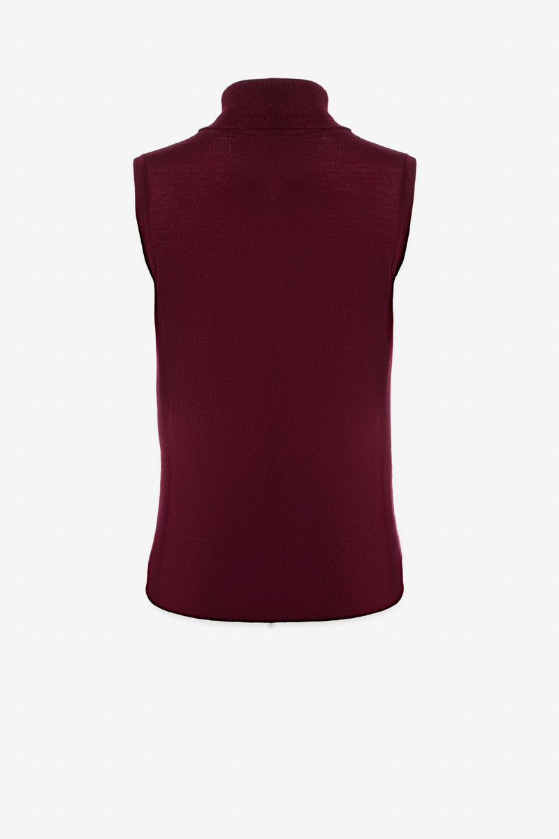 Merino blend sleeveless turtleneck-Iris Setlakwe-Tocca Finita