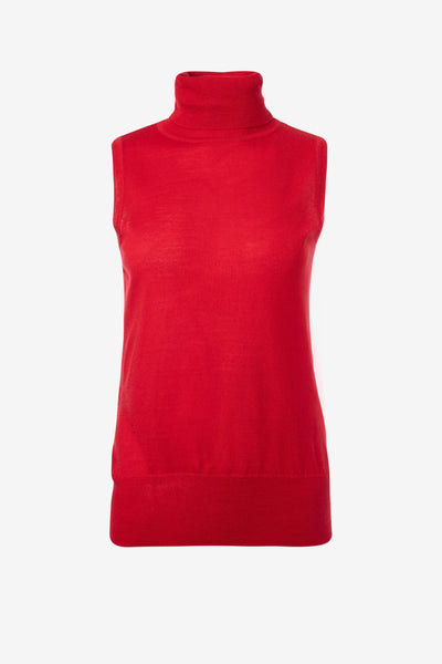 Merino blend sleeveless turtleneck-Iris Setlakwe-Tocca Finita