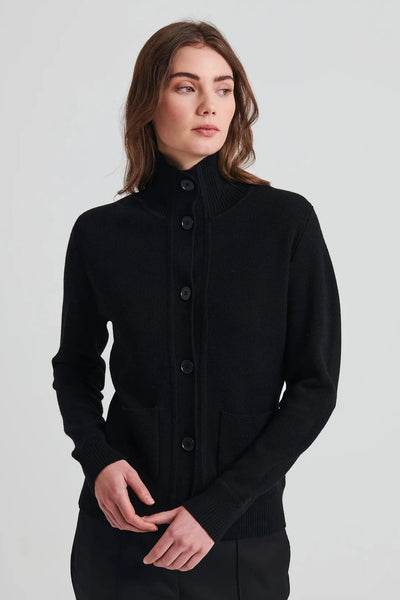 Merino Button Front Sweater Jacket-Patrick Assaraf-Tocca Finita