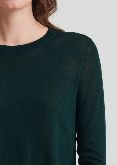 Merino Crew In Forest Green-Patrick Assaraf-Tocca Finita