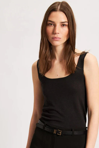 Merino Scoop Neck Tank-Patrick Assaraf-Tocca Finita