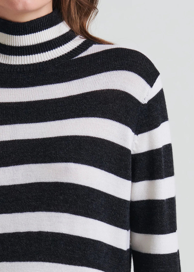 Merino Stripe Turtleneck-Patrick Assaraf-Tocca Finita