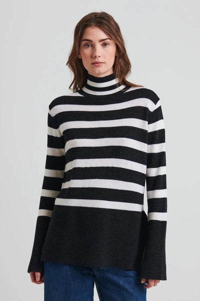 Merino Stripe Turtleneck-Patrick Assaraf-Tocca Finita