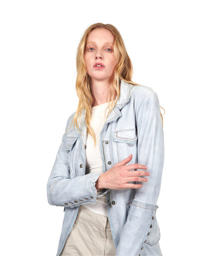 Meryl Waxed Suede Jacket Cloud-Jakett Ny-Tocca Finita