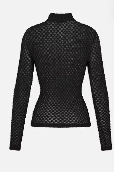 Mesh Lace Turtleneck-Frame-Tocca Finita