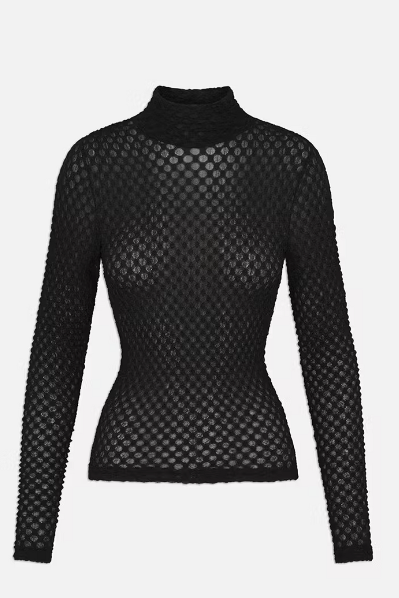 Mesh Lace Turtleneck-Frame-Tocca Finita