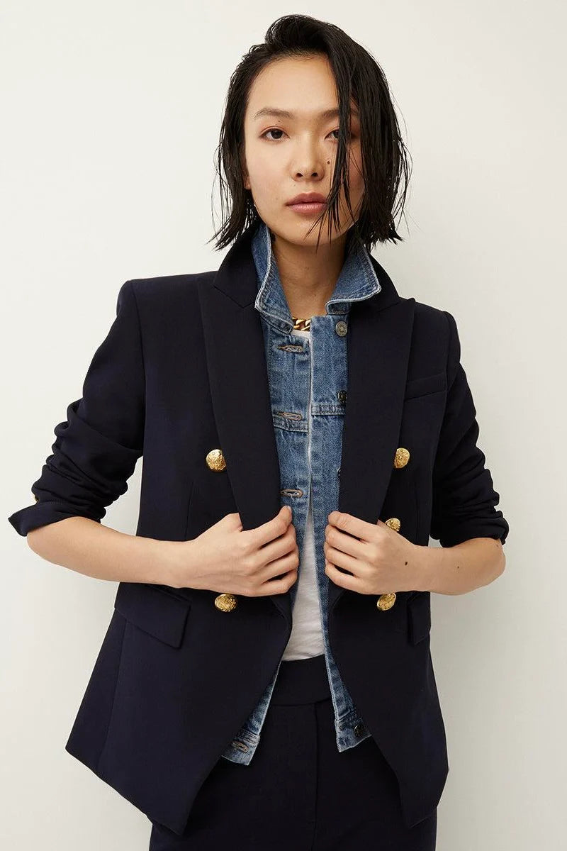 Miller Dickey Jacket In Navy/ Gold-Veronica Beard-Tocca Finita