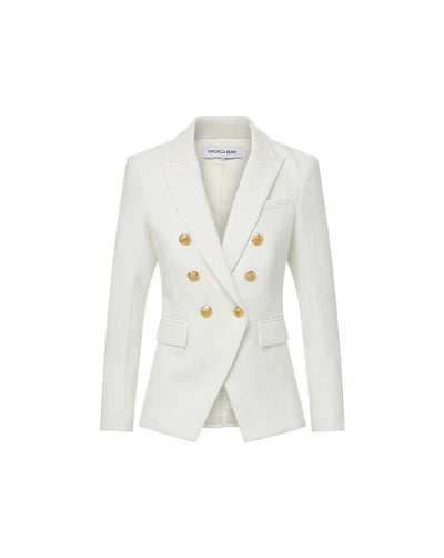 Miller Dickey Jacket In White With Gold Buttons