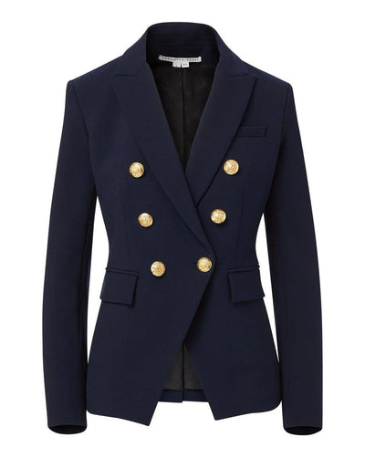 Miller Dickey Jacket Navy with Gold Buttons-Veronica Beard-Tocca Finita