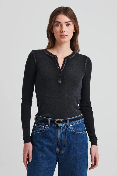 Modal Rib Henley TShirt In Pima Cotton-Patrick Assaraf-Tocca Finita