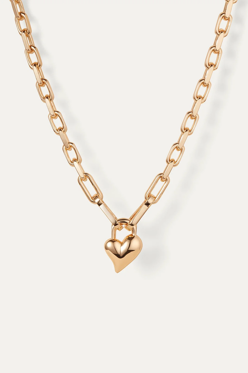 Padlock Heart Pendant Necklace-Jenny Bird-Tocca Finita