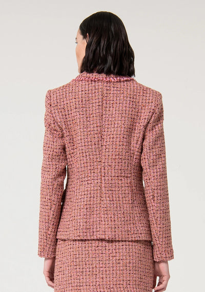 Pink Tweed Double Breasted Blazer-Fracomina-Tocca Finita