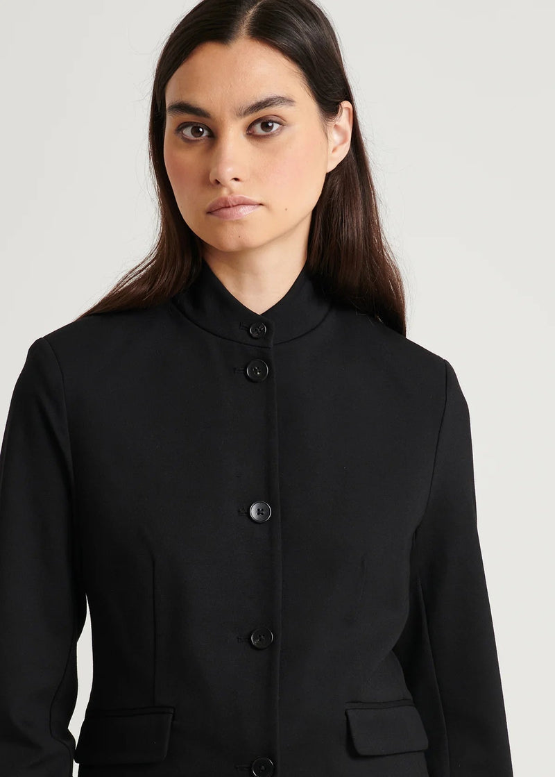 Ponte Collarless Single Breasted Blazer-Patrick Assaraf-Tocca Finita