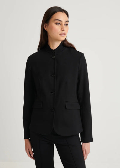 Ponte Collarless Single Breasted Blazer-Patrick Assaraf-Tocca Finita