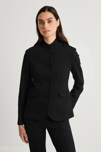 Ponte Collarless Single Breasted Blazer-Patrick Assaraf-Tocca Finita