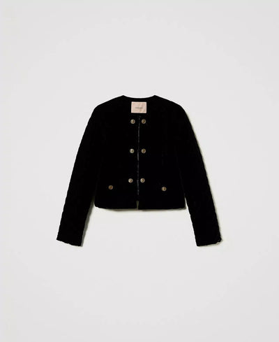 Quilted Velvet Jacket-TWINSET-Tocca Finita