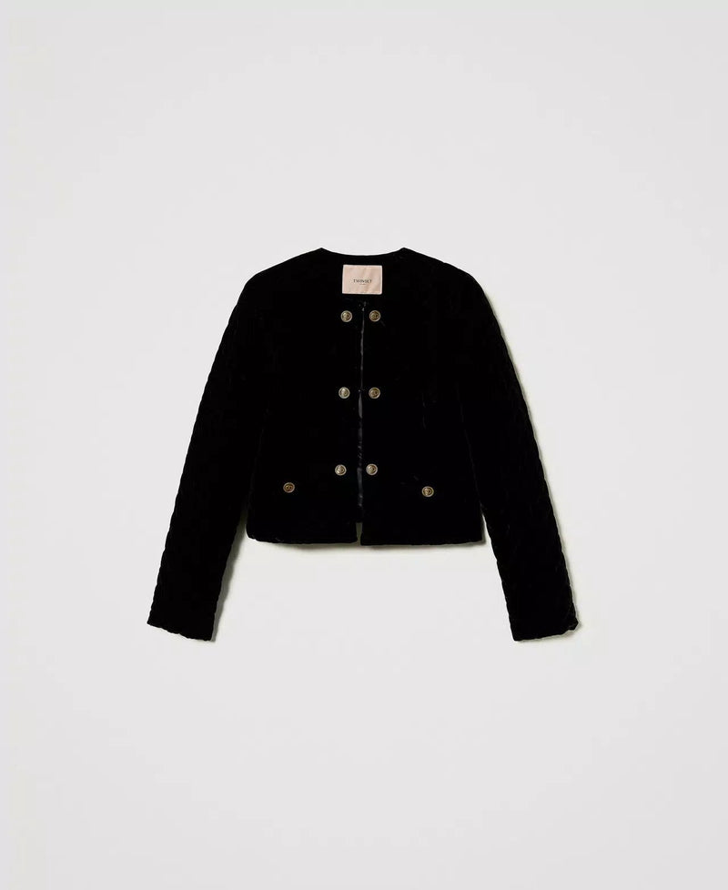 Quilted Velvet Jacket-TWINSET-Tocca Finita