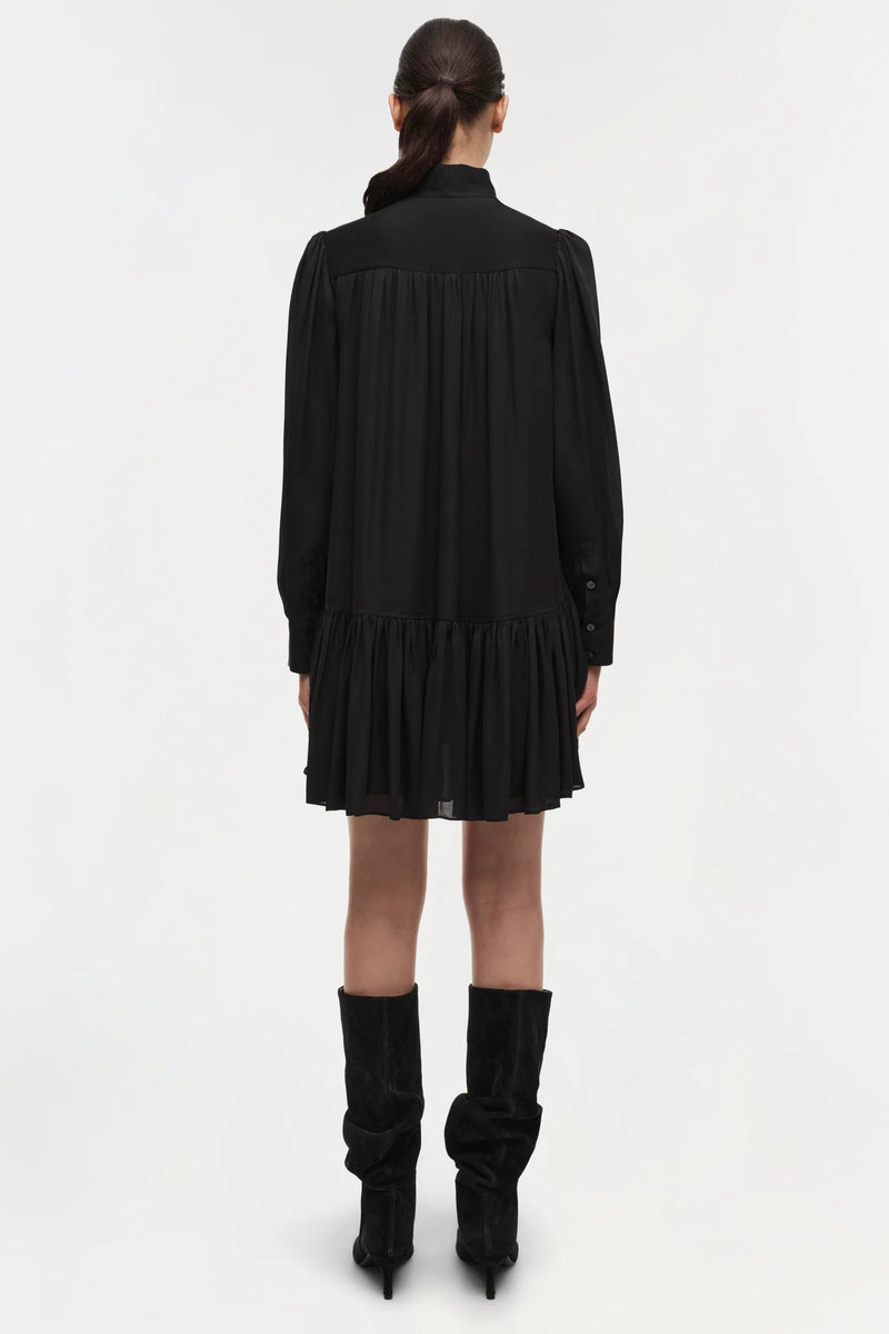 Quince Silk Mini Dress In Black-SIMKHAI-Tocca Finita