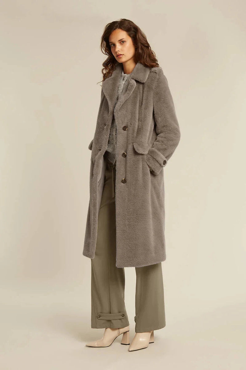 Rachel Coat In Fungi-Beaumont Coats-Tocca Finita