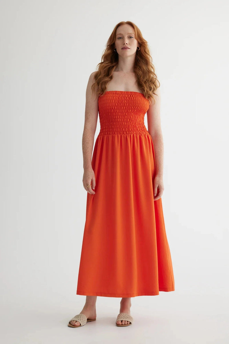 Rushed Top Maxi Dress Orange-Iris Setlakwe-Tocca Finita